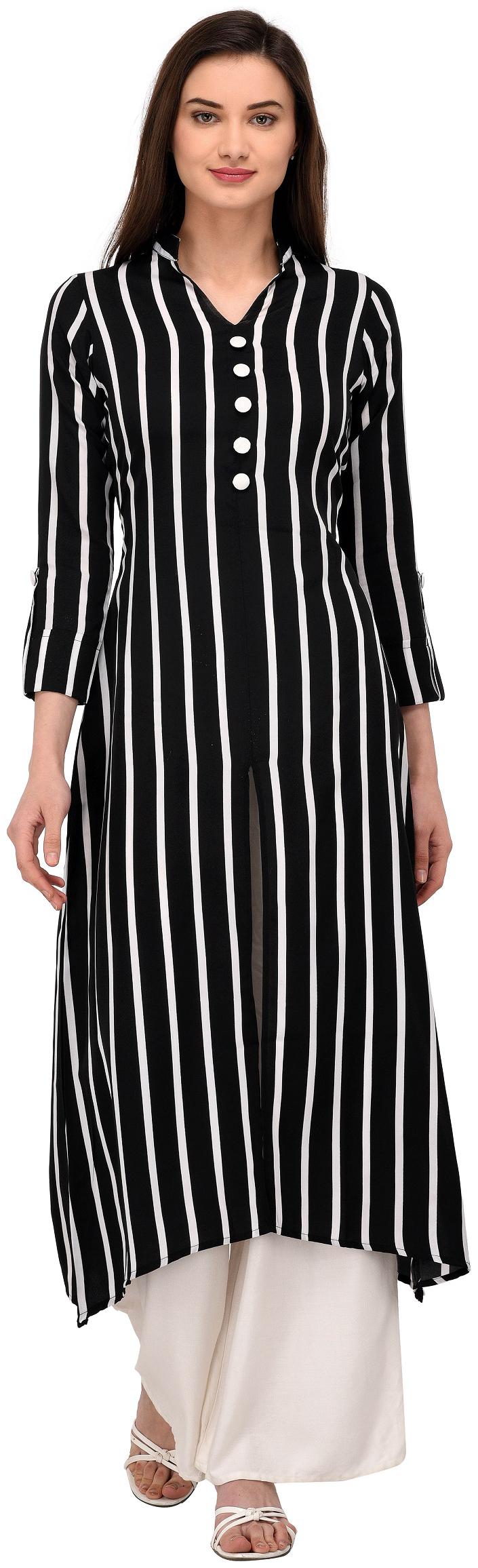

Crepe Black Party Casual Wear Kurti