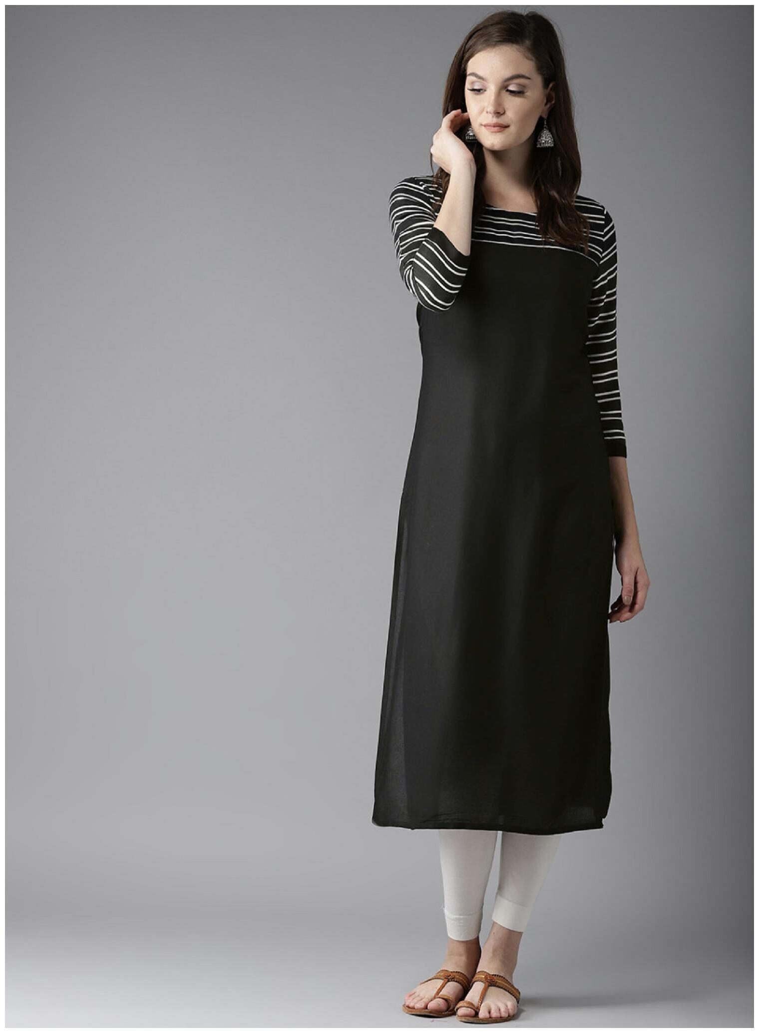 

Crepe Black Party Casual Wear Kurti