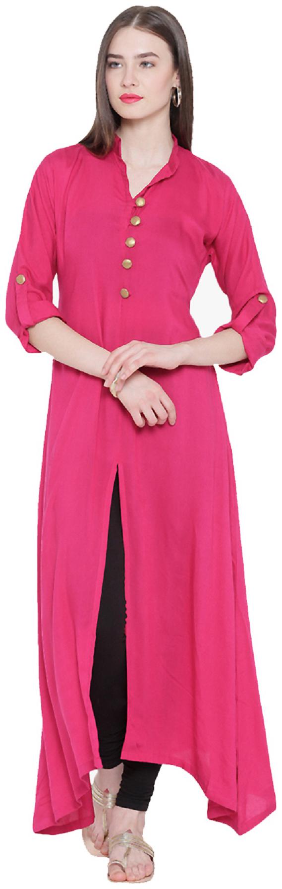 

Crepe PINK Party Casual Wear Kurti