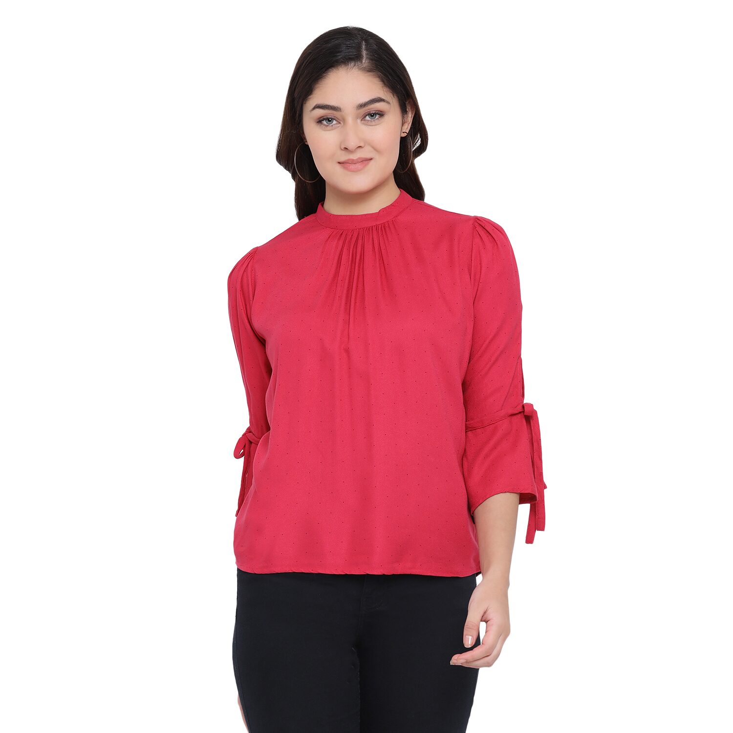 

Crimsoune Club Women Printed Regular top - Red