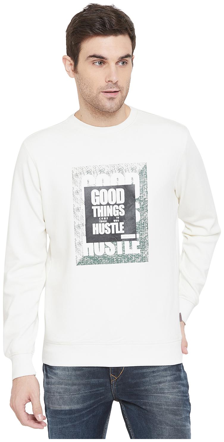

Crimsoune Club Men White Round neck Sweatshirt