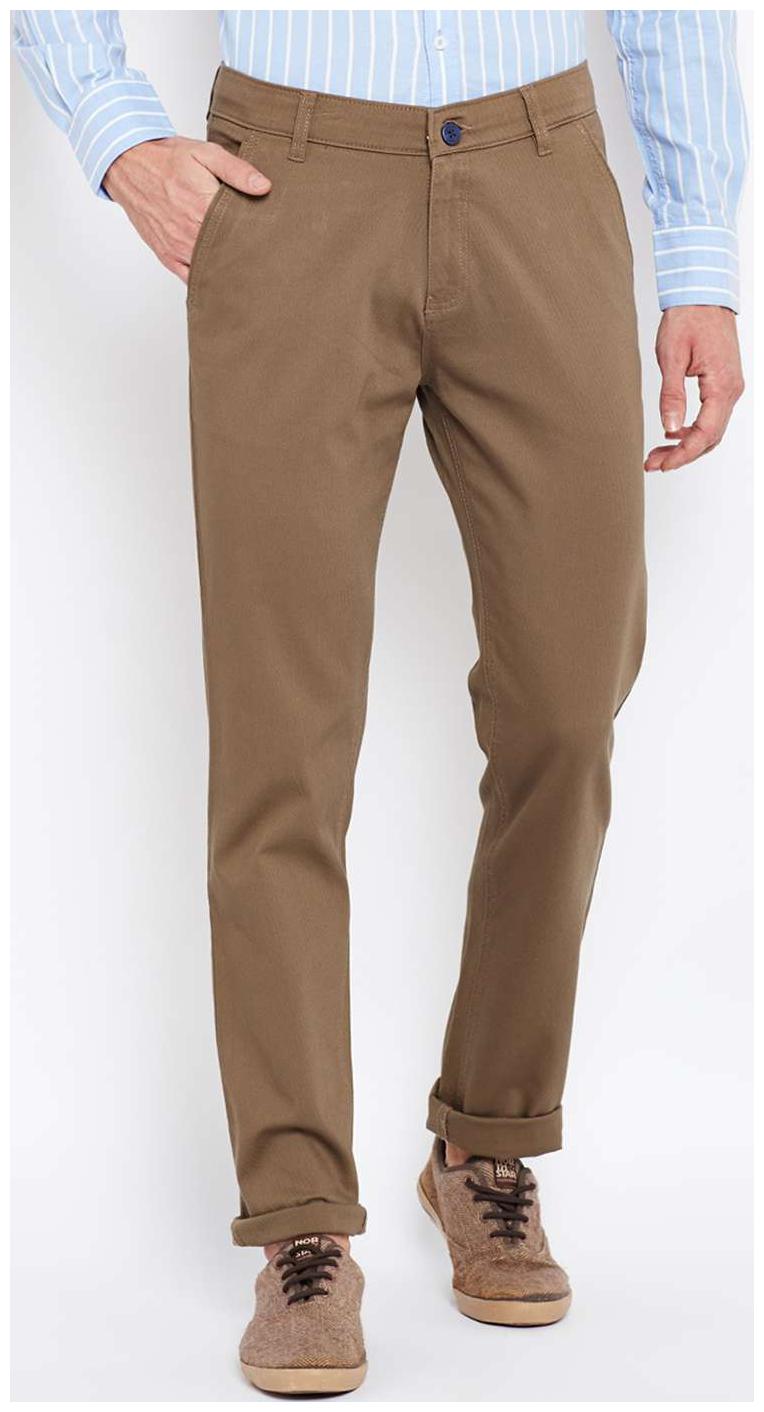 

Crimsoune Club Men Brown Solid Slim fit Regular trousers