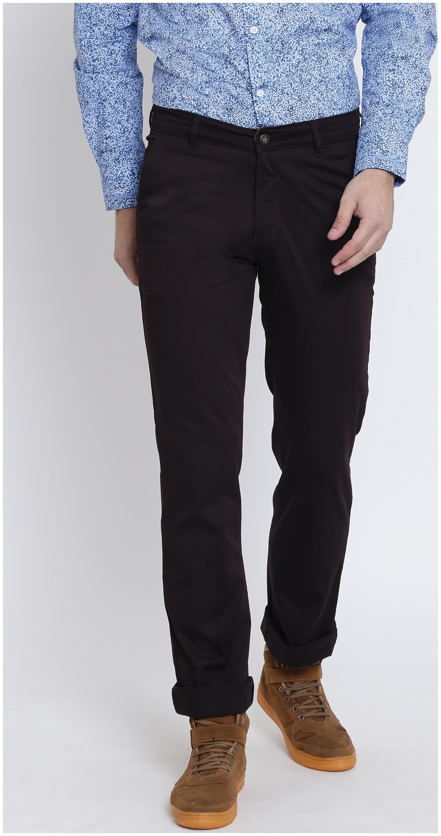 

Crimsoune Club Men Brown Solid Slim fit Regular trousers