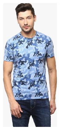

Crimsoune Club Men Blue Slim fit Cotton Round neck T-Shirt - Pack Of 1