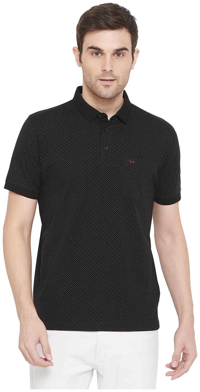 

Crimsoune Club Men Black Slim fit Cotton Blend Polo collar T-Shirt - Pack Of 1