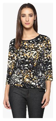 

Crimsoune Club Women Printed Regular top - Blue