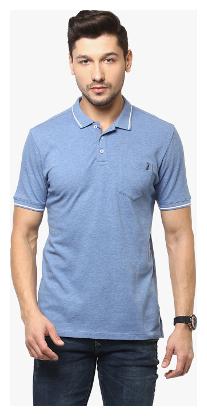 

Crimsoune Club Men Blue Slim fit Cotton Polo collar T-Shirt - Pack Of 1