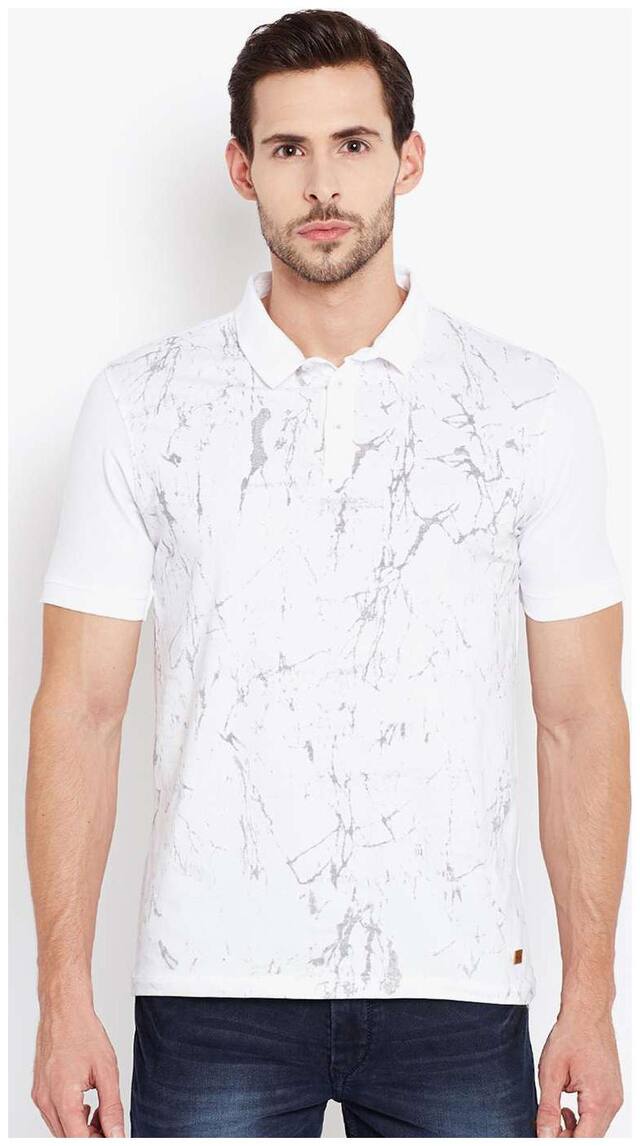 Crimsoune Club White Printed Tshirt