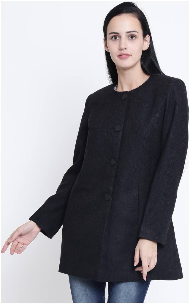 Crimsoune Club Women Solid Slim Fit Blazer - Black