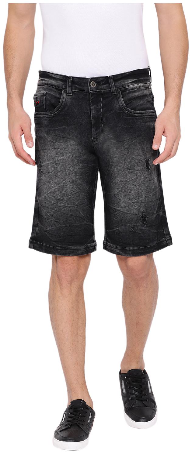 

Crimsoune Club Men Black Slim Fit Denim Shorts