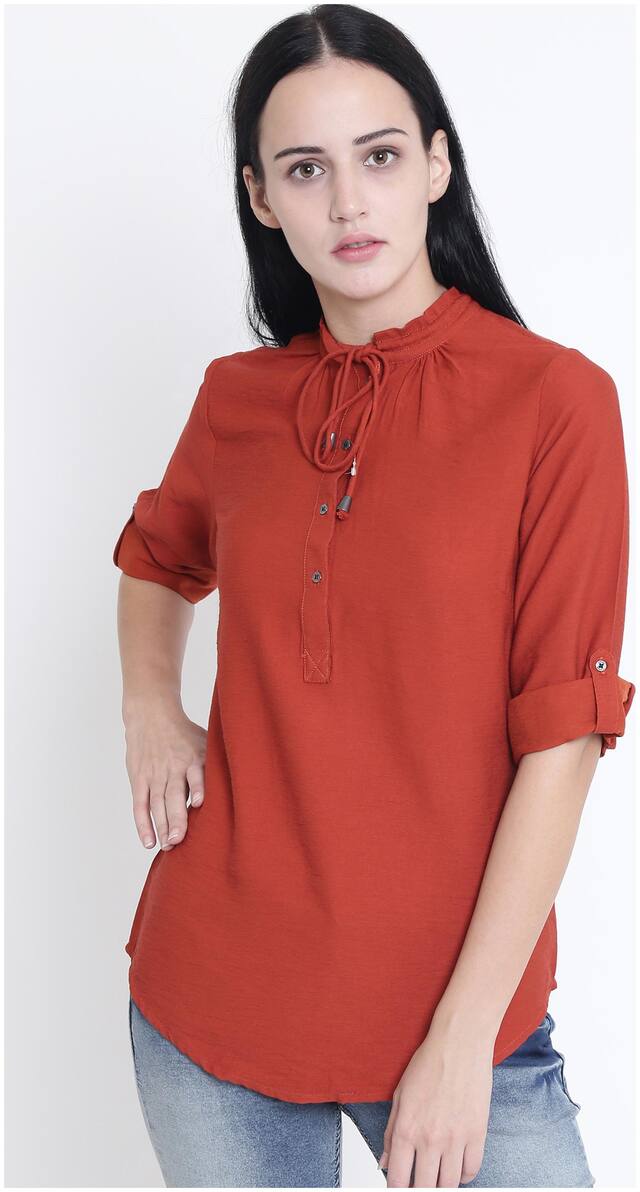 Crimsoune Club Women Solid Regular top - Red