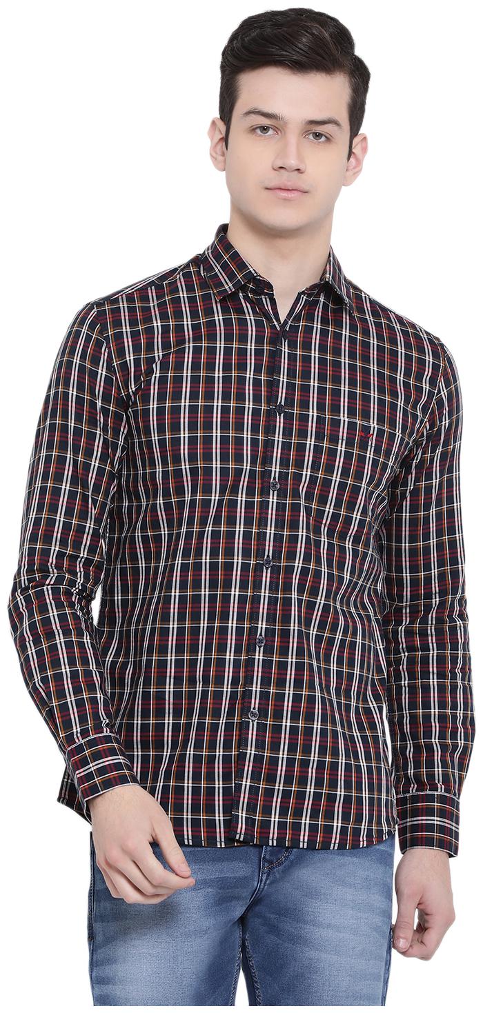 

Crimsoune Club Men Black Checked Slim Fit Casual Shirt