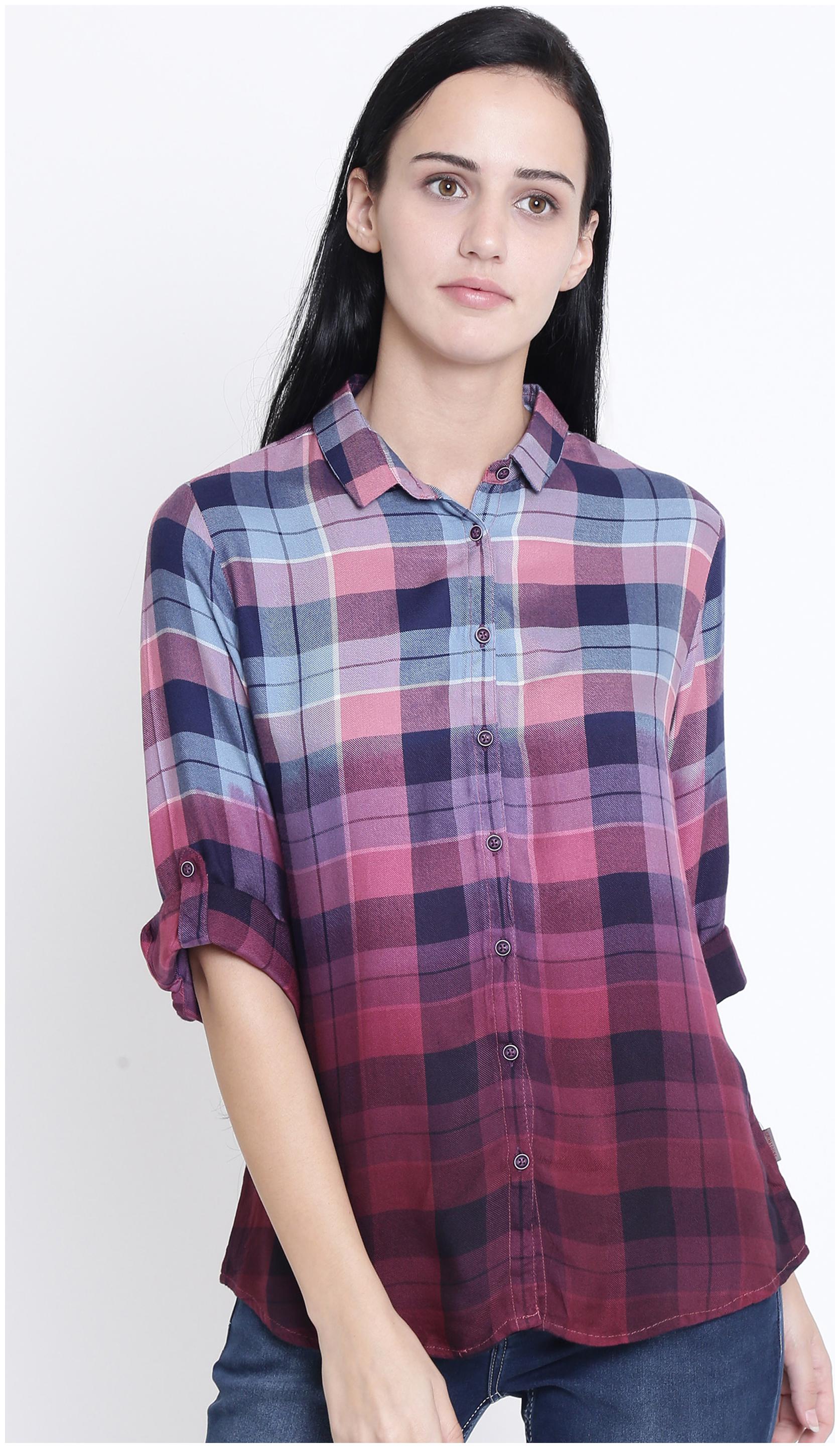 

Crimsoune Club Women Multi Checked Slim Fit Shirt