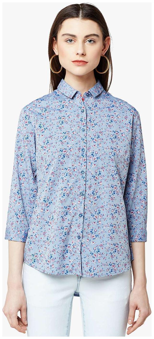 

Crimsoune Club Blue Printed Top