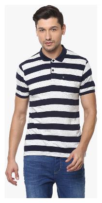 

Crimsoune Club Men White Slim fit Cotton Polo collar T-Shirt - Pack Of 1
