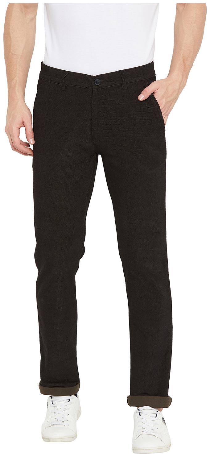 

Crimsoune Club Men Black Solid Slim fit Regular trousers