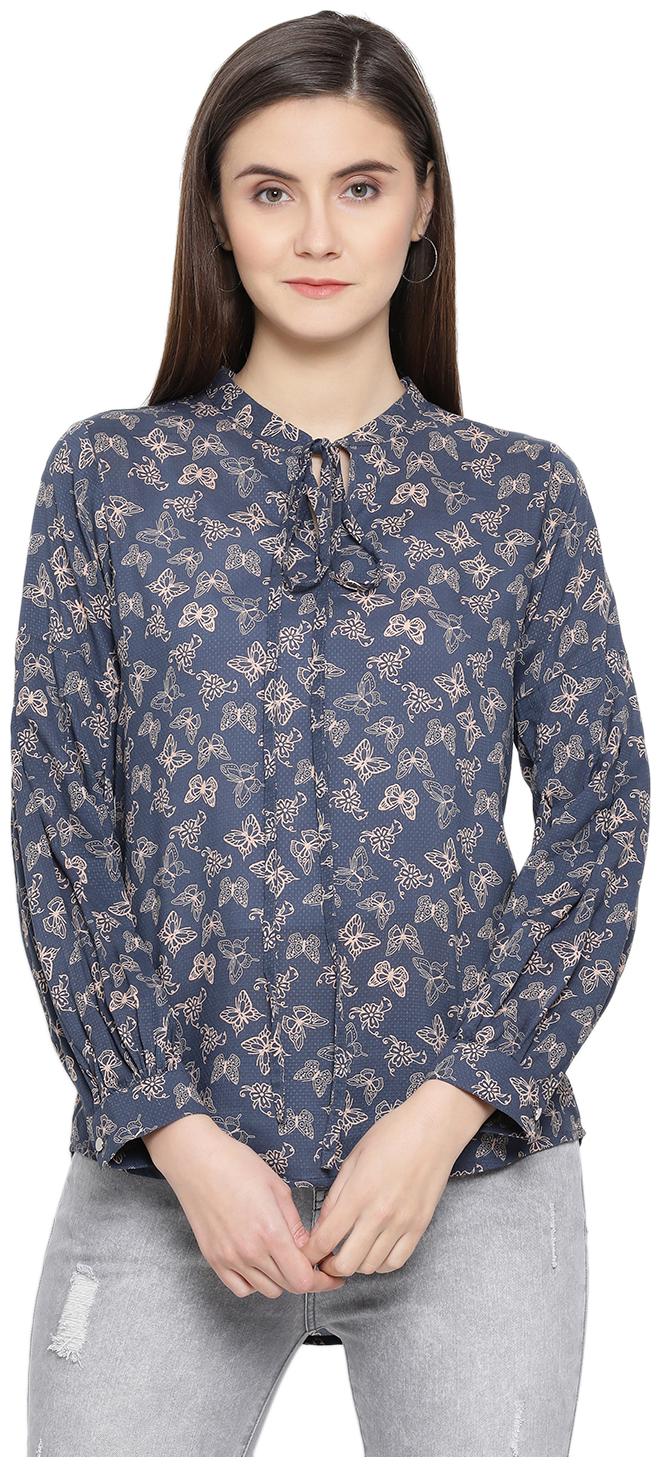 

Crimsoune Club Women Printed Regular top - Blue