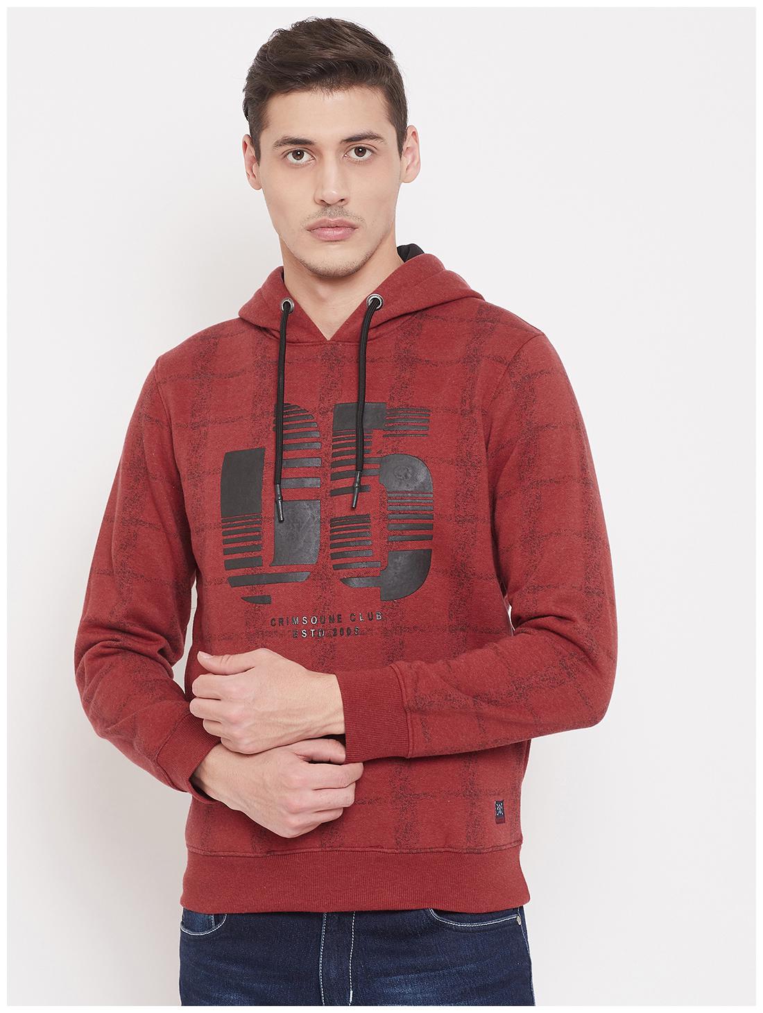 

Crimsoune Club Men Red Hooded Hoodie