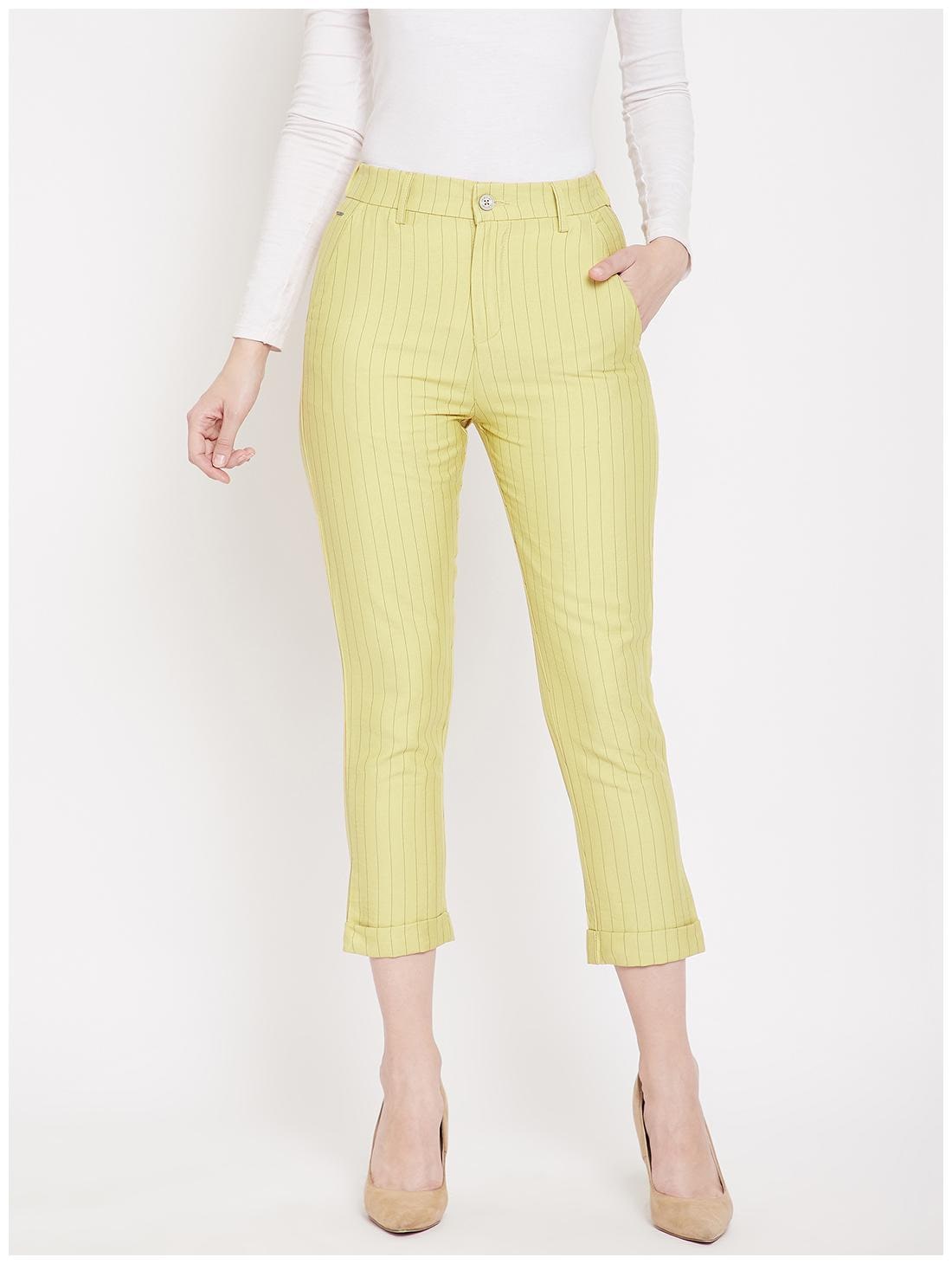 

Crimsoune Club Women Yellow Slim fit Chinos
