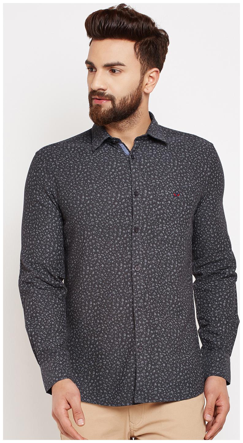 

Crimsoune Club Men Black Printed Slim Fit Casual Shirt