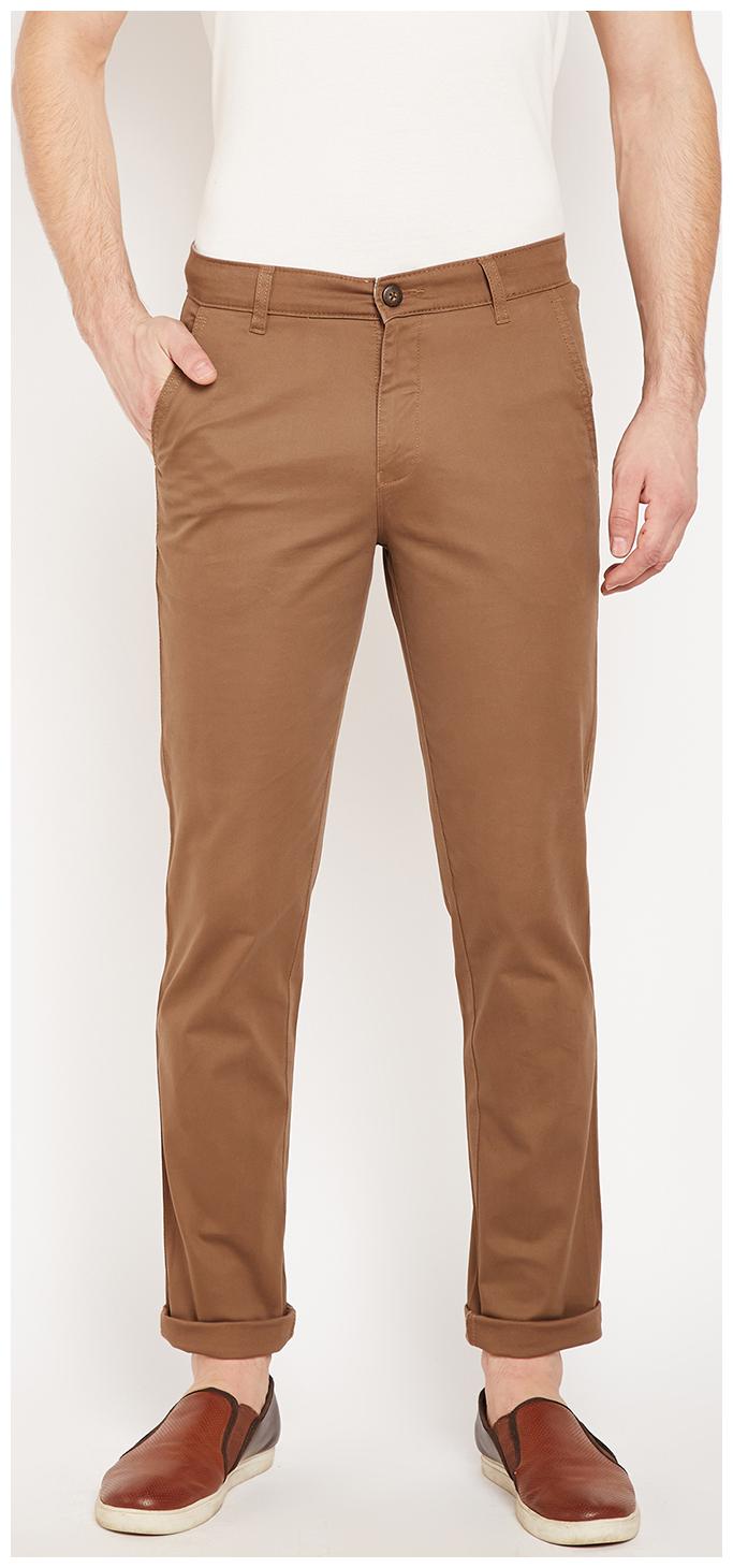 

Crimsoune Club Men Brown Solid Slim fit Regular trousers