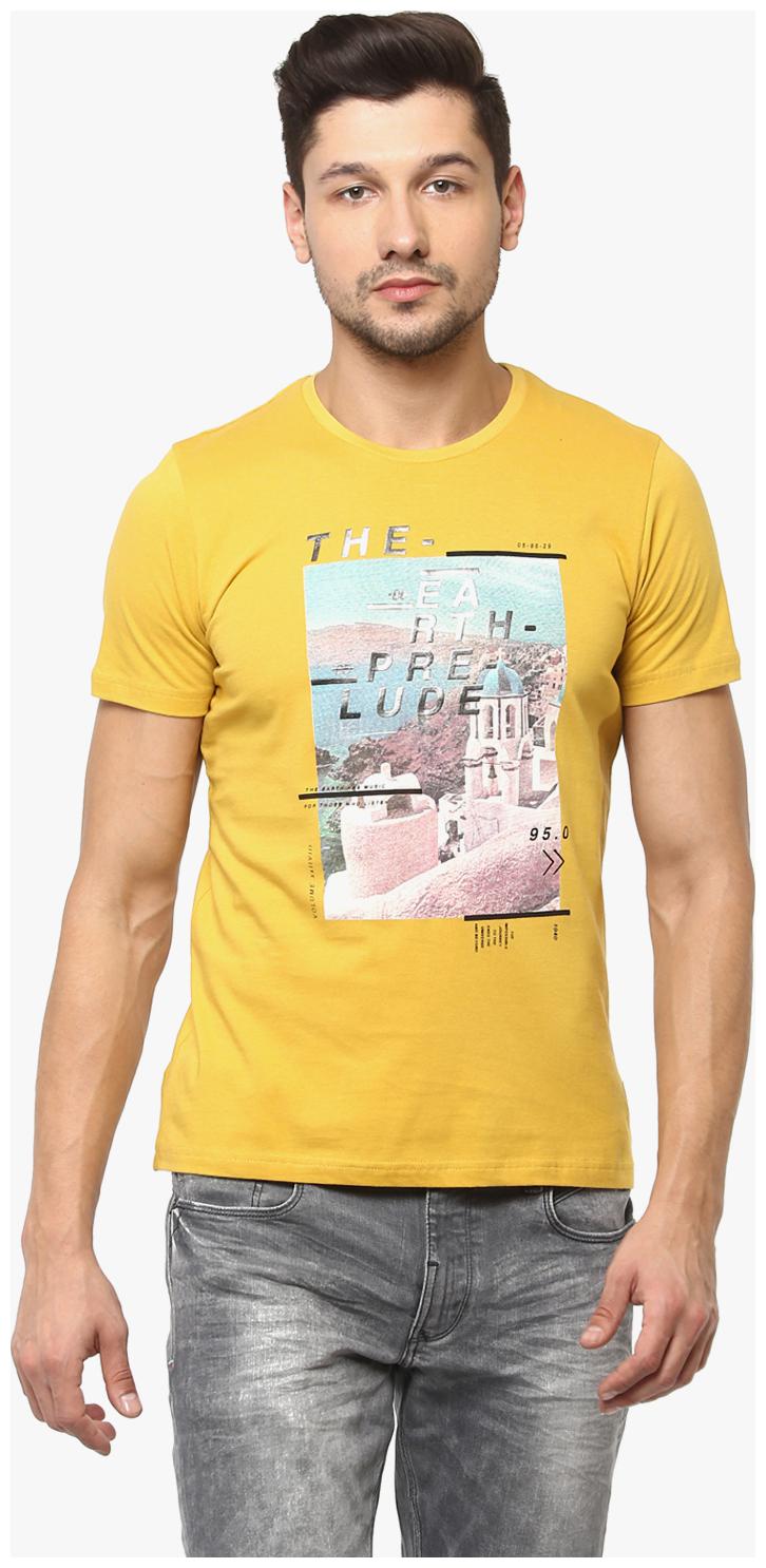 

Crimsoune Club Men Yellow Slim fit Cotton Round neck T-Shirt - Pack Of 1