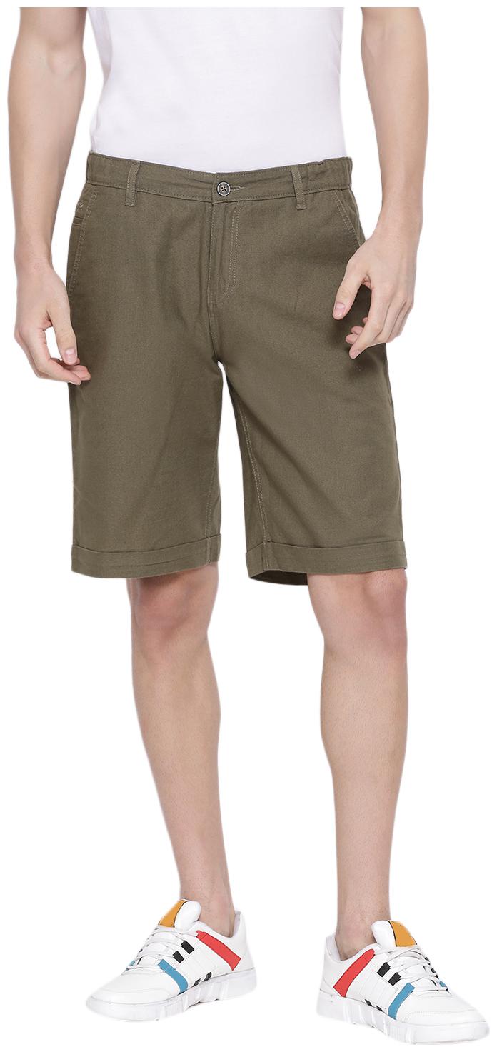 

Crimsoune Club Men s Solid Olive Regular Shorts