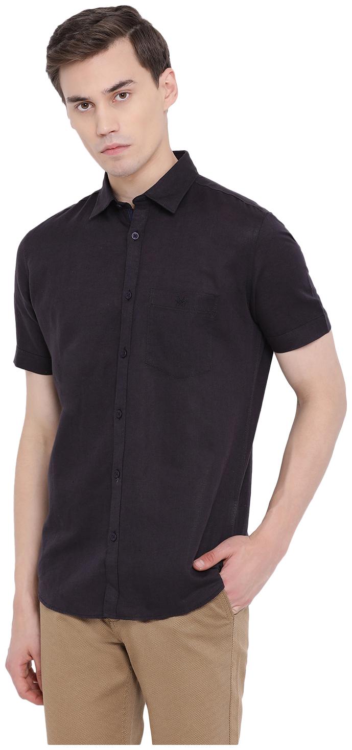 

Crimsoune Club Men Black Solid Slim Fit Casual Shirt