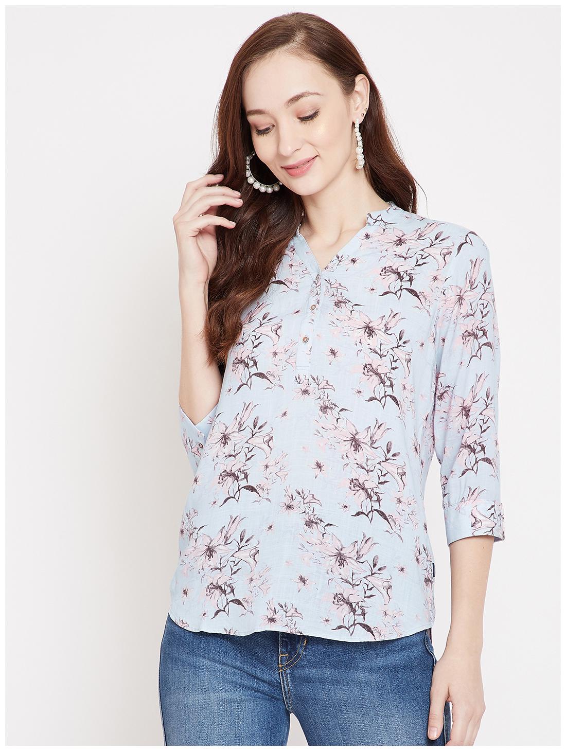 

Crimsoune Club Women Floral Regular top - Blue