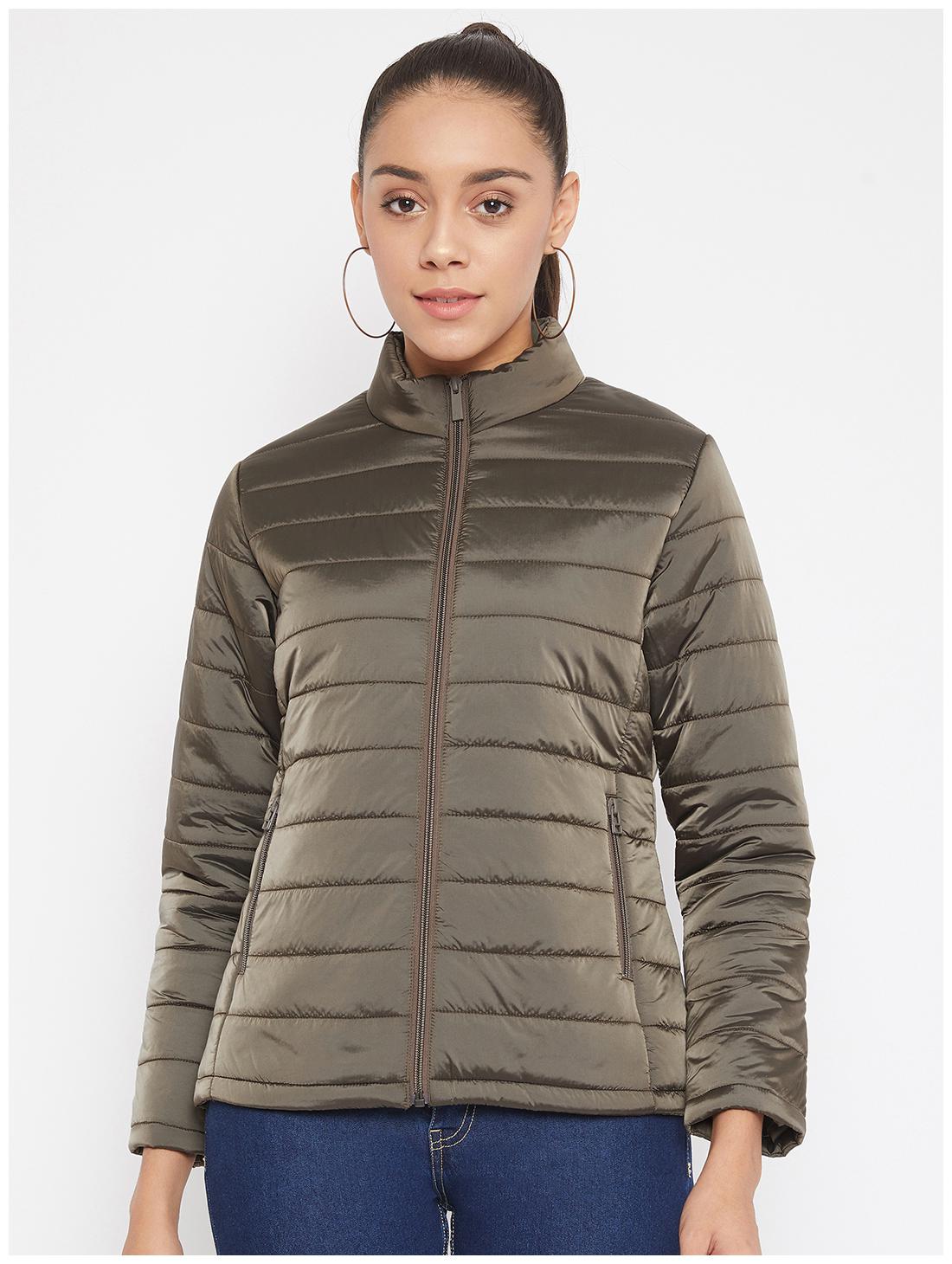 

Crimsoune Club Women Solid Quilted Jacket - Grey