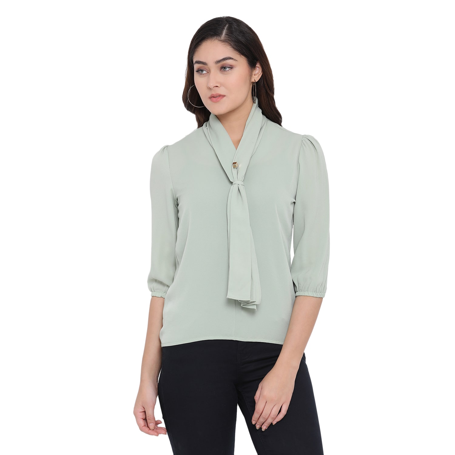 

Crimsoune Club Women Solid Regular top - Green