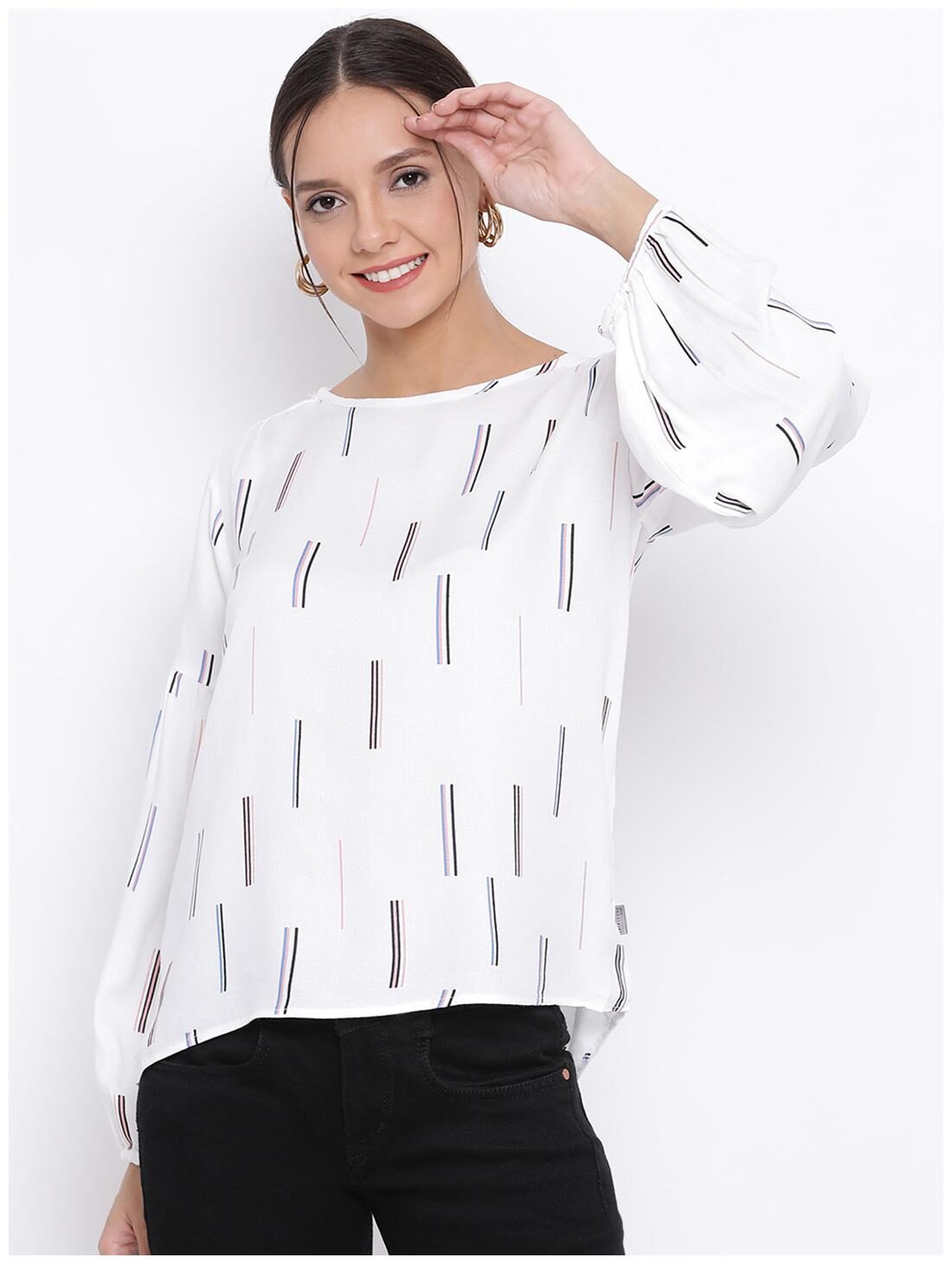

Crimsoune Club Women Printed Regular top - White