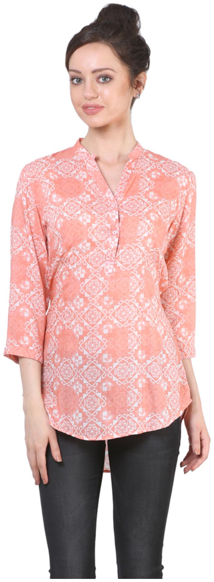 

Crimsoune Club Peach Printed Tops