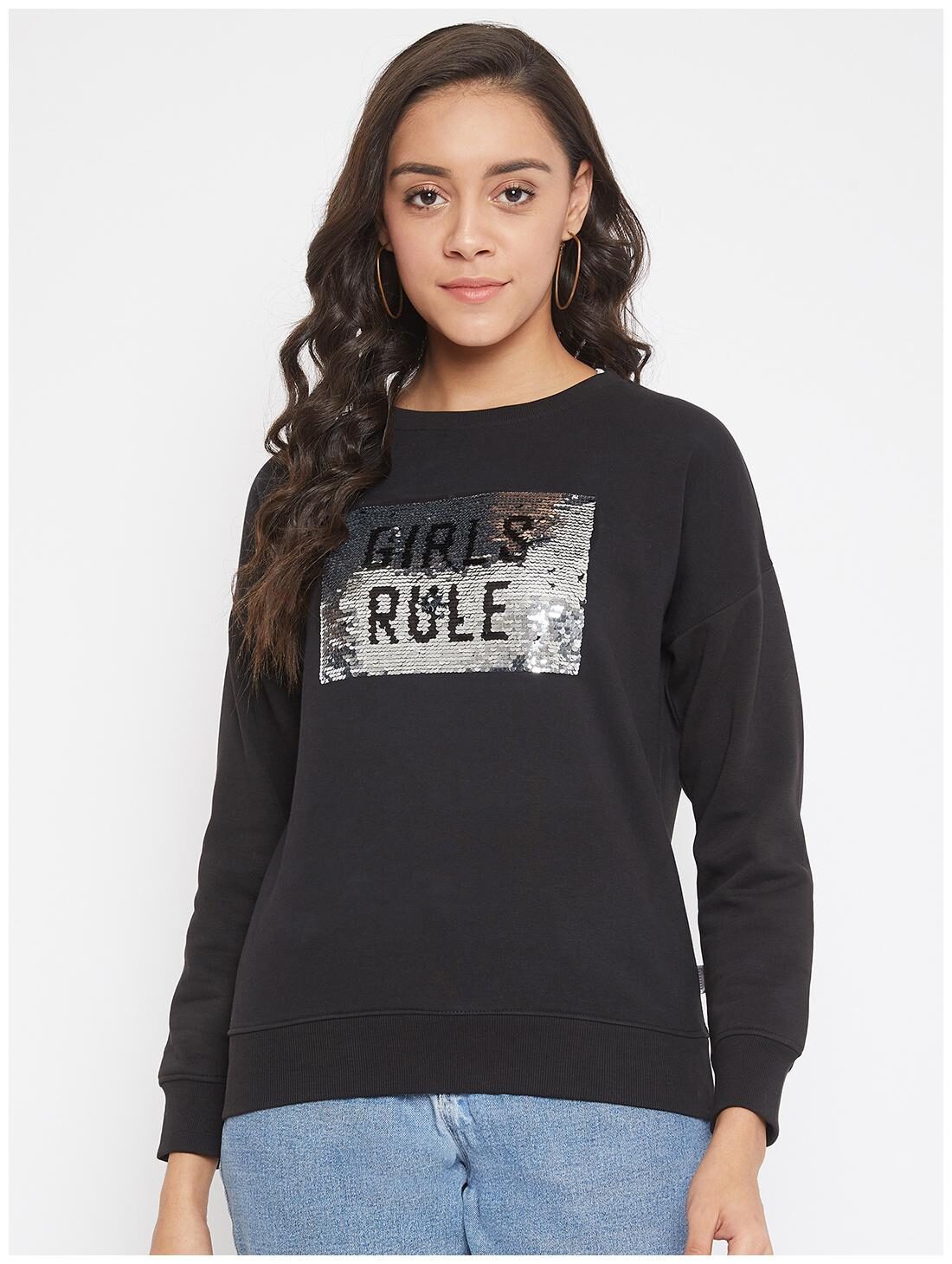 

Crimsoune Club Women Embellished Sweatshirt - Black