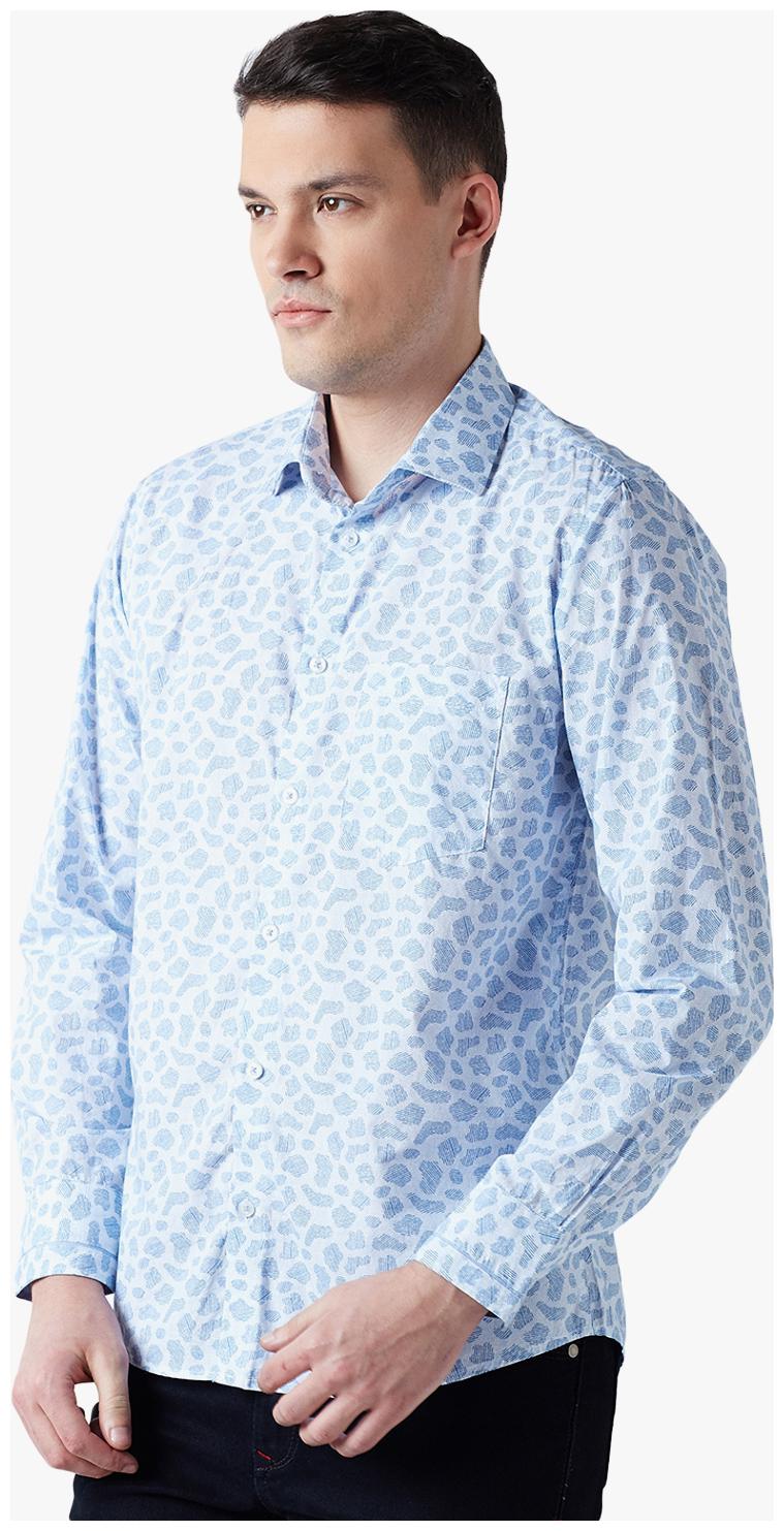 

Crimsoune Club Men Blue Printed Slim Fit Casual Shirt