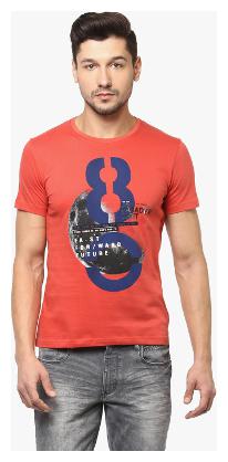 

Crimsoune Club Men Red Slim fit Cotton Round neck T-Shirt - Pack Of 1