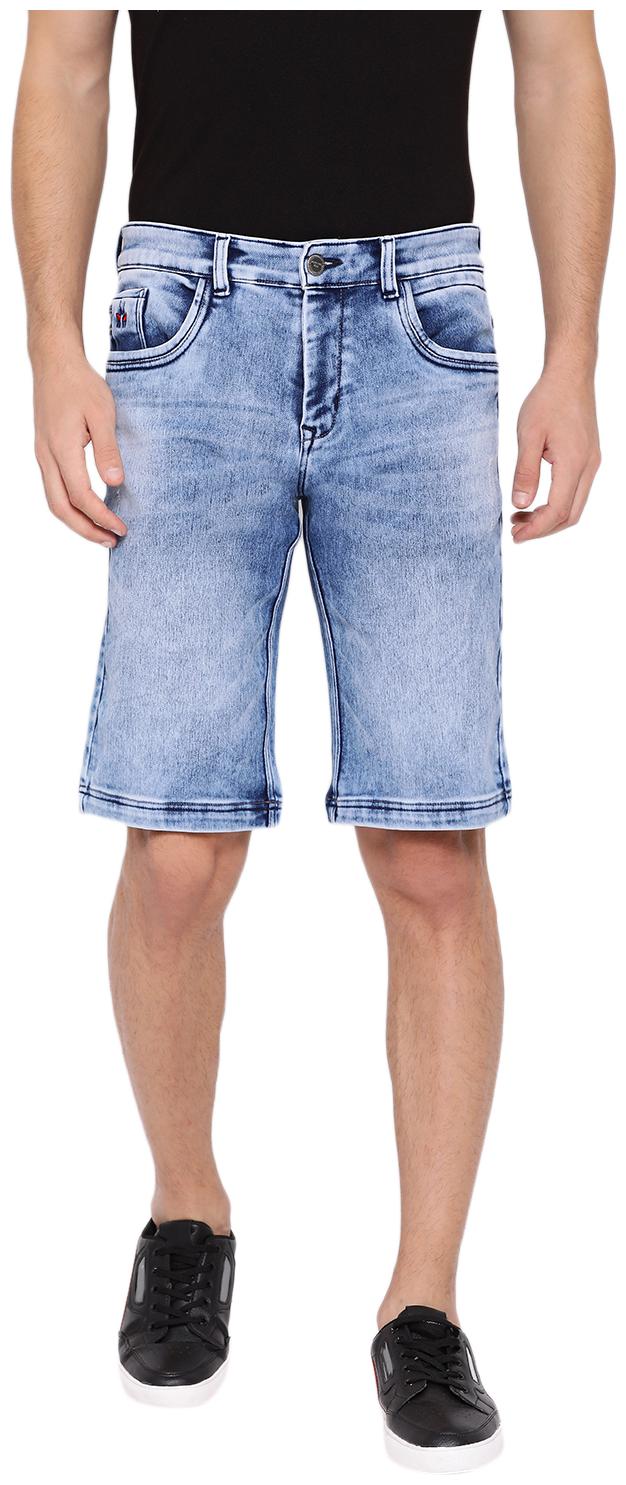 

Crimsoune Club Men Blue Slim Fit Denim Shorts