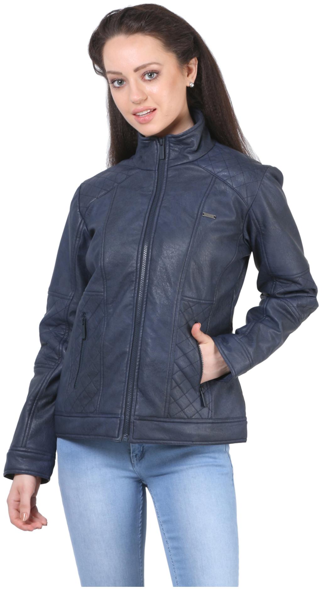 

Crimsoune Club Navy Blue Leather Jackets