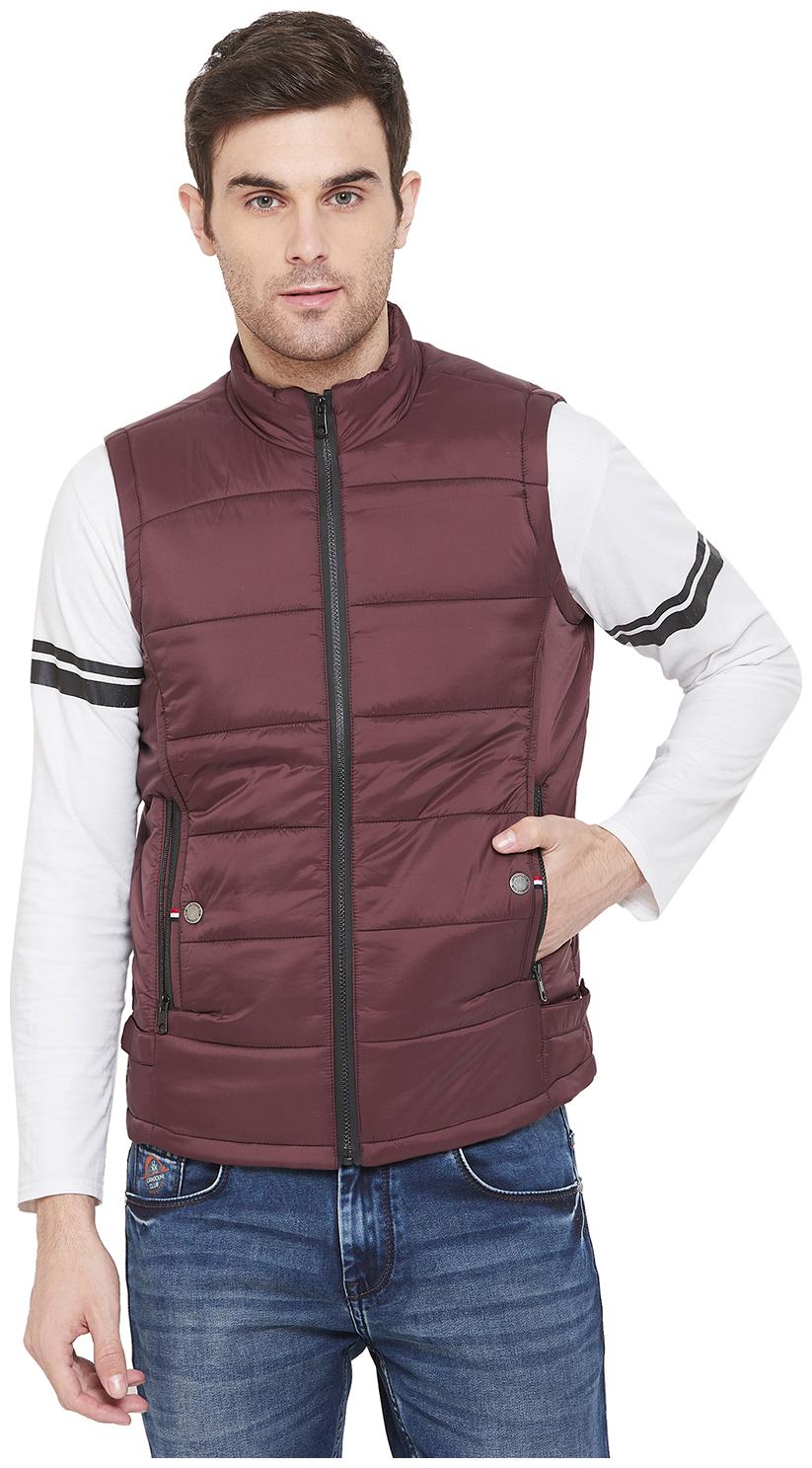 

Crimsoune Club Men Maroon Solid Quilted jacket