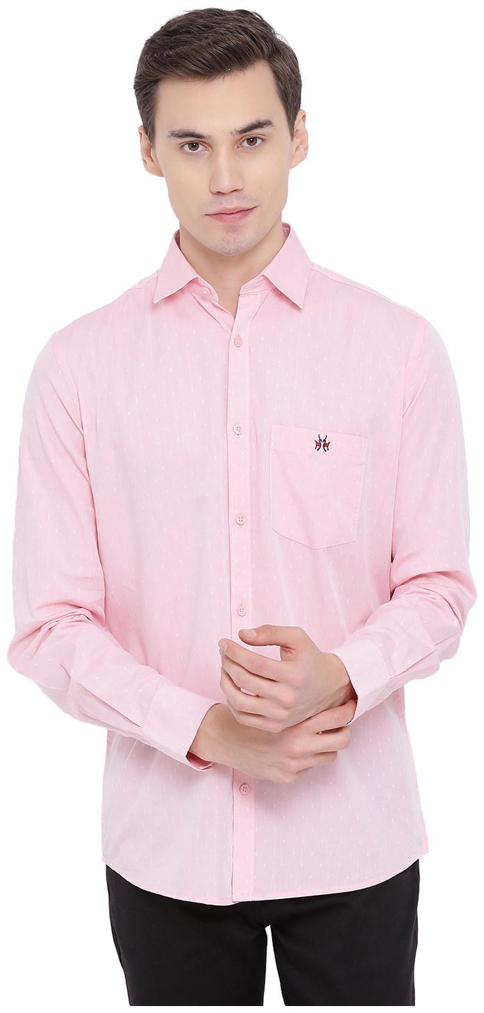 

Crimsoune Club Men Pink Printed Slim Fit Casual Shirt