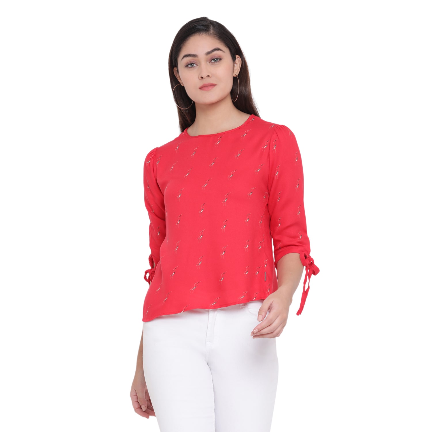 

Crimsoune Club Women Printed Regular top - Orange