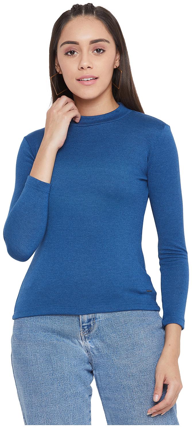 

Crimsoune Club Women Solid Sweatshirt - Blue