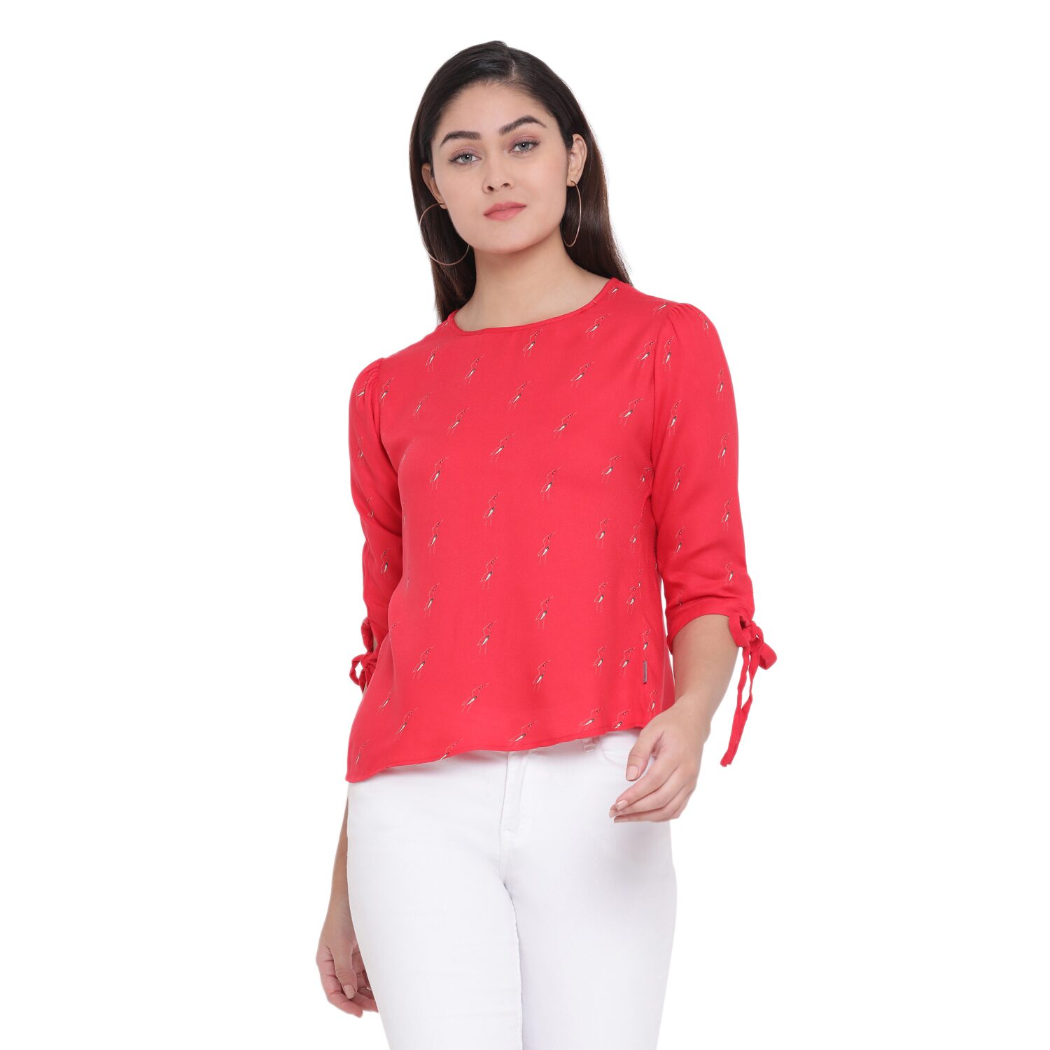 

Crimsoune Club Women Printed Regular top - Orange