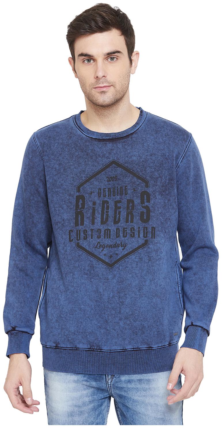 

Crimsoune Club Men Blue Round neck Sweatshirt