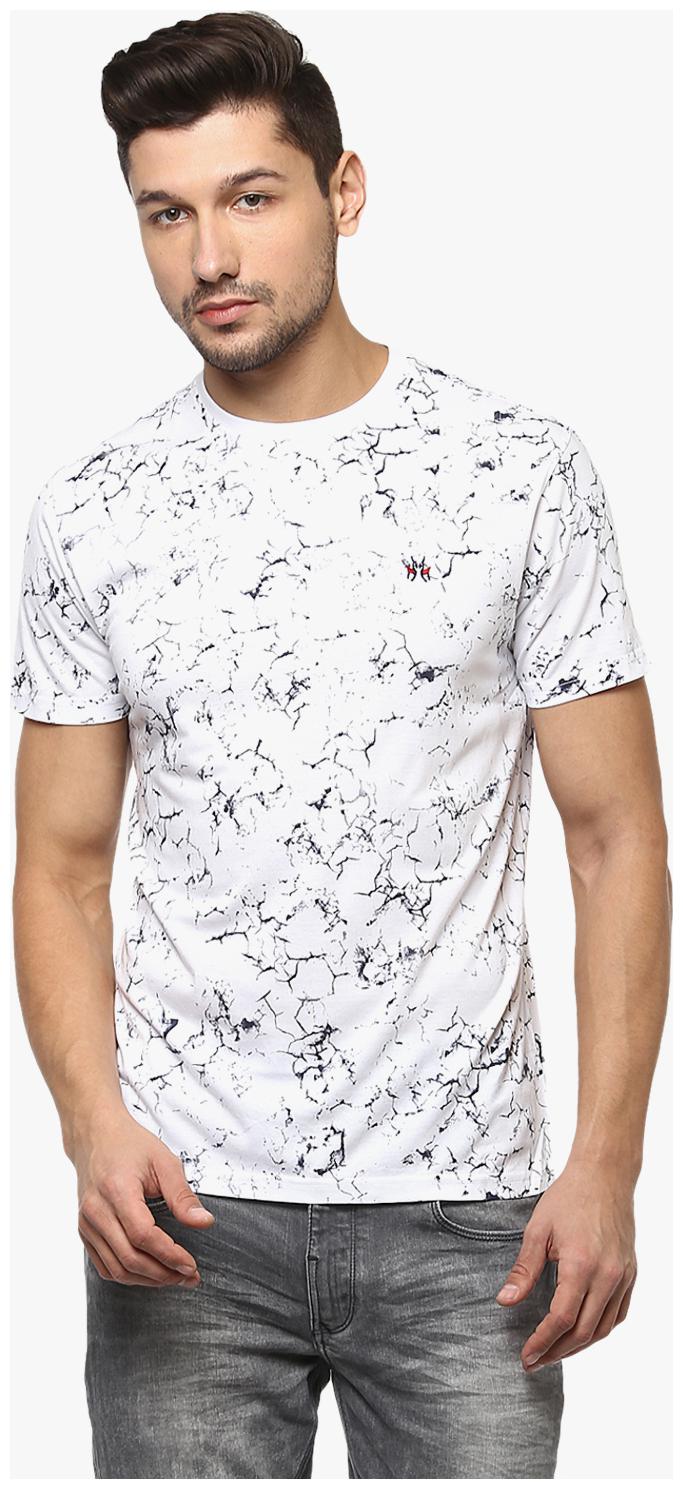 

Crimsoune Club Men White Slim fit Cotton Blend Round neck T-Shirt - Pack Of 1