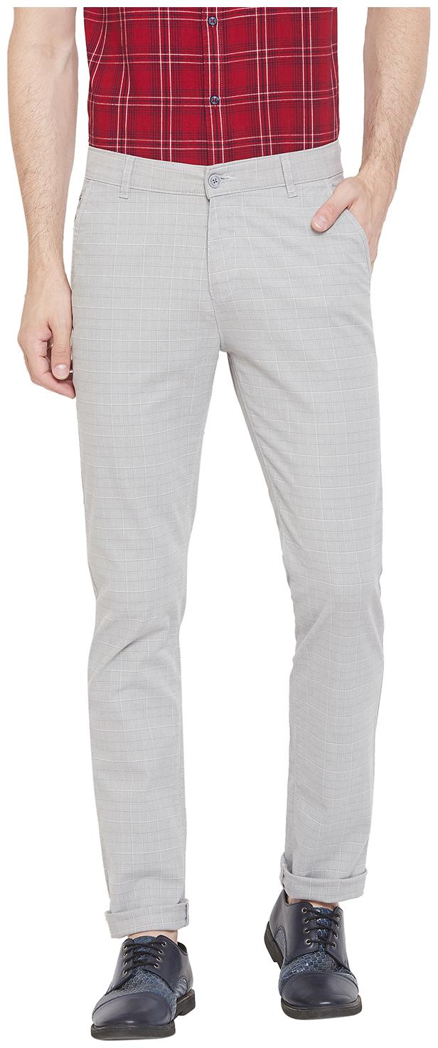 

Crimsoune Club Men Grey Checked Regular fit Regular trousers