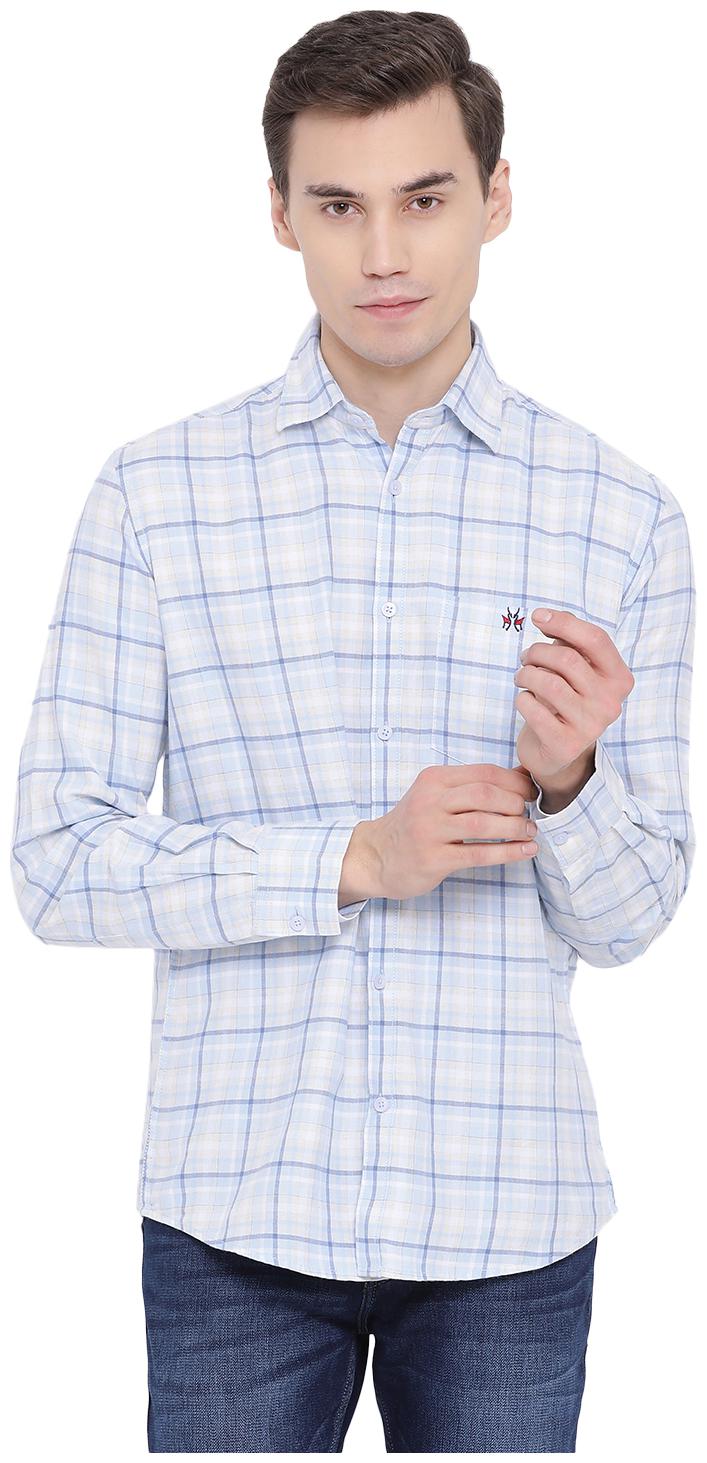 

Crimsoune Club Men White Checked Slim Fit Casual Shirt