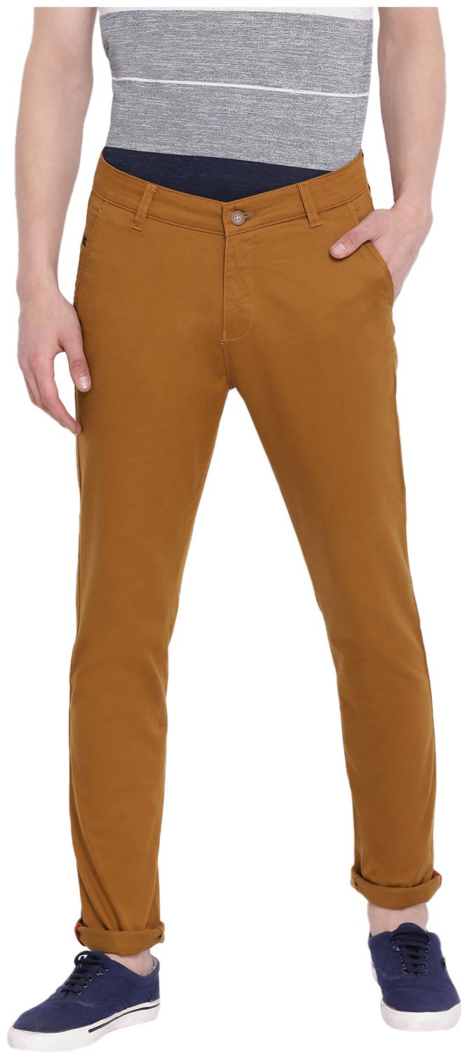 

Crimsoune Club Men Brown Solid Slim fit Travel friendly Chinos