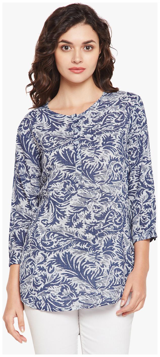 

Crimsoune Club Women Printed Regular top - Blue