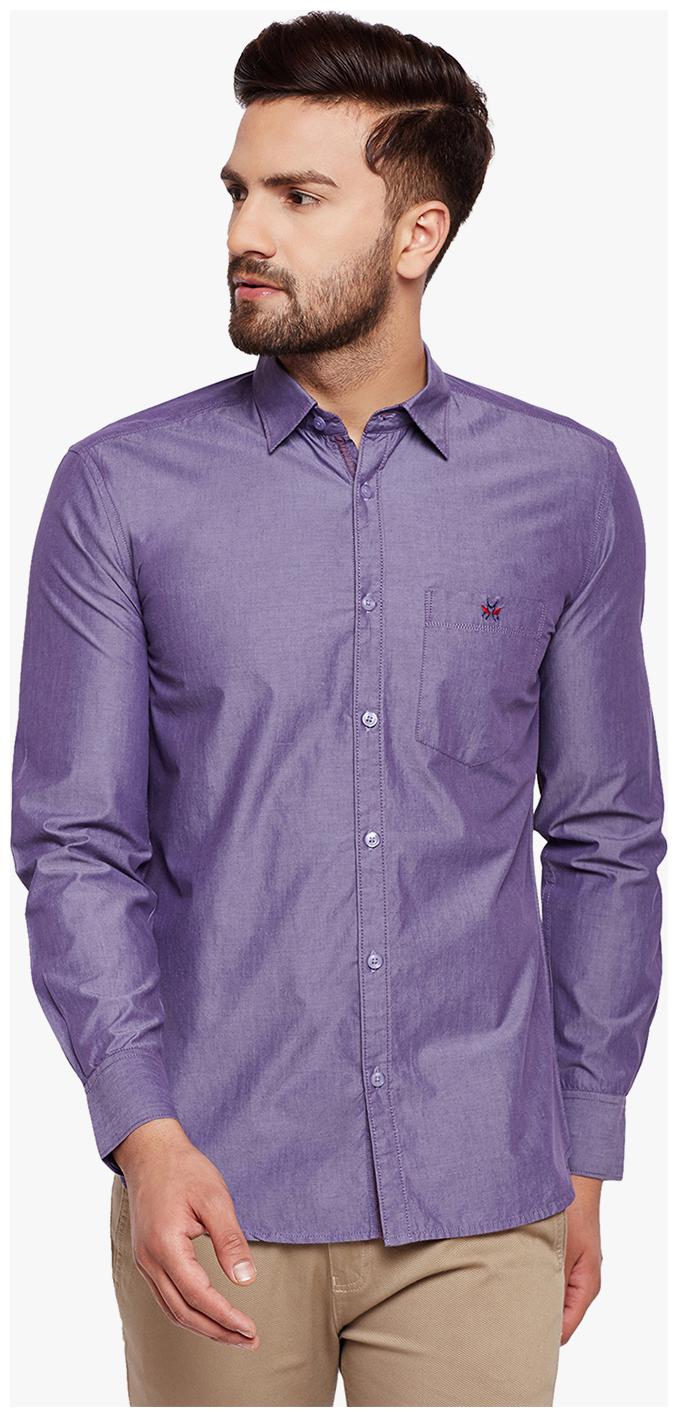 

Crimsoune Club Men Purple Solid Slim Fit Casual Shirt